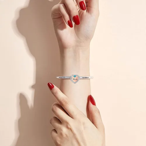 Vista 4 de KunBead Dijes de cuentas de amor con forma de corazón de oro rosa, compatible con pulseras Pandora, joyería de cumpleaños