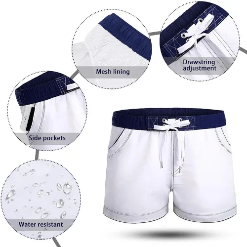 Vista 3 de letsqk de los hombres bañadores de Sexy pantalones cortos Surf Traje de baño natación para hombre