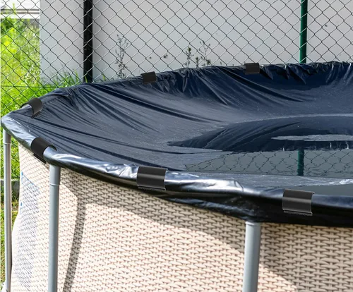 Vista 6 de Jetec 16 clips negros para cubierta de piscina para abrazaderas de cubierta de piscina sobre el suelo para abrazaderas de tubería de PVC de 1-1/2
