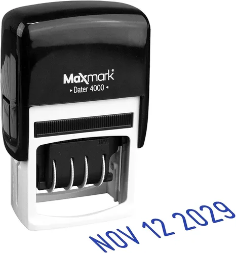 Vista 10 de MaxMark 2000 Dater - Sello de fecha autoentintado, color negro, paquete de 2