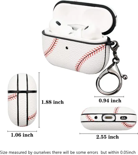 Vista 5 de Funda para AirPods Pro 2, funda protectora completa y duradera para carga de Apple AirPods Pro 2, funda con llavero