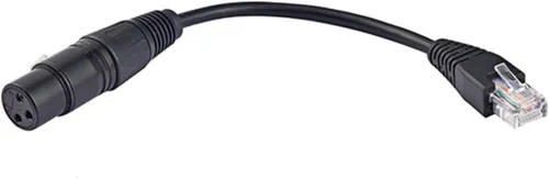 Vista 6 de 11.8 in RJ45 macho a XLR 3 Pin macho/hembra Cable adaptador (XLR 3 Pin macho)
