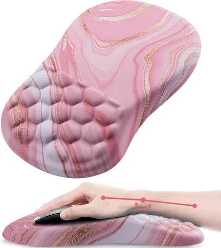 Vista 16 de Alfombrilla de mouse ergonómica con reposamuñecas, cómoda alfombrilla de mouse para computadora portátil para aliviar el dolor con base