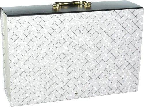 Vista 2 de U Brands Modern-Noir 201A0206 - Archivador expandible con 19 bolsillos, color blanco