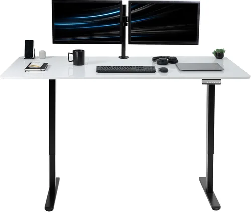 Vista 39 de VIVO DESK-KIT-E2B1B - Escritorio eléctrico de pie con motor doble, ajuste de altura de memoria, serie E2B, marco negro superior negro, DESK-KIT-E2B1B
