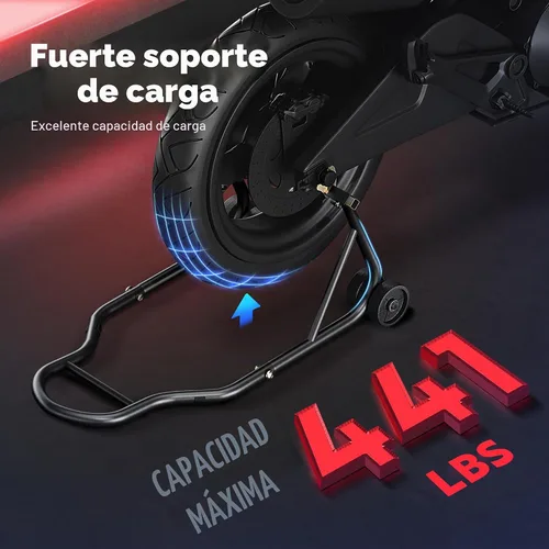 Vista 6 de SPECSTAR Soporte universal para motocicleta, capacidad de 441 libras de elevación de rueda trasera con carrete de basculante ajustable U+L, soporte