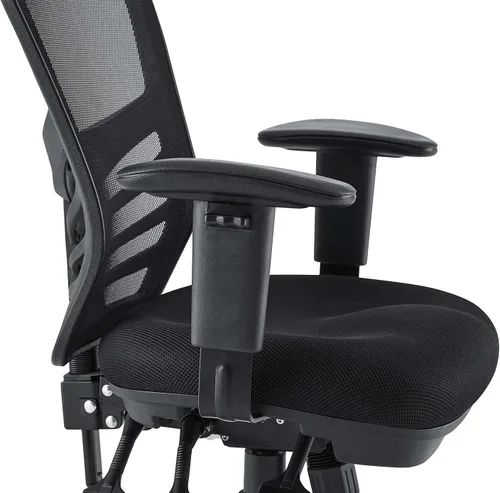 Vista 5 de Modway EEI-757-BLK Silla de oficina ergonómica articulada de malla en negro Color negro.