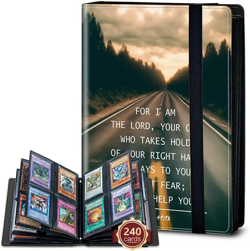 Vista 19 de Rossy Carpeta de tarjetas con 4 bolsillos, carpeta de tarjetas intercambiables, álbum de colección de tarjetas, para 160 tarjetas de carga lateral