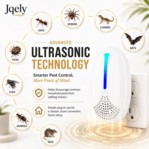 Vista 2 de Repelente ultrasónico de plagas para interiores, trampas para ratones Blanco