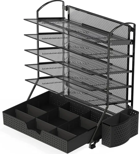Vista 6 de Simple Houseware Organizador de archivos de escritorio de 6 niveles