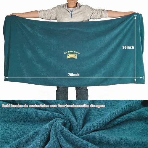 Vista 4 de NEWISHTOOL - Herramienta de tinte para ventana de automóvil, protector de alfombra de 30 x 70 pulgadas, color cian Microfiber Absorbent Cloth Tint
