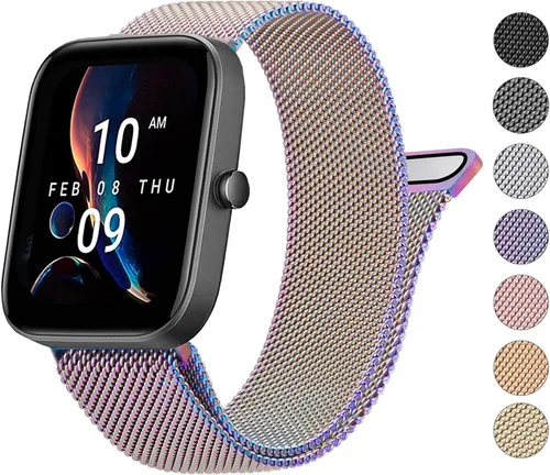 Vista 13 de Wanme Bandas de metal para Amazfit GTS 4 / GTS 4 Mini / GTS 3 / GTS 2 / GTS 2e / GTS 2 mini, correa de repuesto de acero inoxidable de liberación