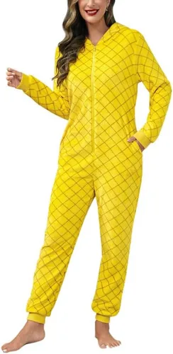 Vista 3 de Clarisbelle Women's Animal Fruit Plush One Piece Pajama Halloween Cosplay Costume with Pocket