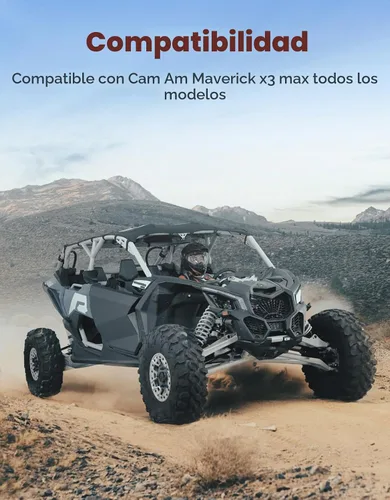 Vista 8 de KEMIMOTO X3 Max - Techo de PVC compatible con Can Am Maverick X3 Max Deflectores X3 Roof Top Sun Visor Impermeable Resistente a la Fricción Bimini