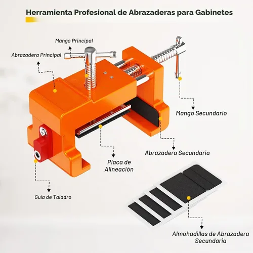 Vista 2 de Abrazaderas para gabinetes, abrazaderas para carpintería, abrazaderas para marco de gabinete, abrazaderas para instalación de gabinetes