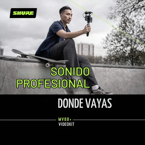 Vista 5 de Kit de video Shure MV88+ - Micrófono condensador estéreo digital para Apple y Android, con trípode Manfrotto PIXI, pinza para teléfono, montaje