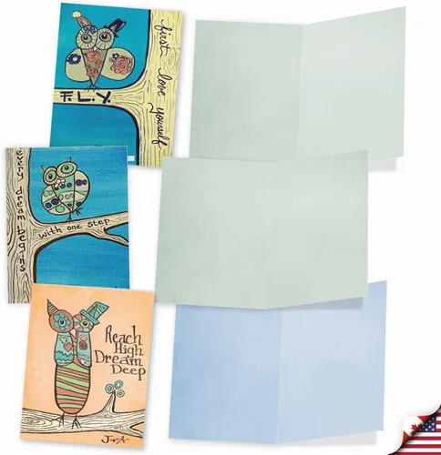 Vista 3 de The Best Card Company - 10 tarjetas en caja para niños (10.1 x 13 cm), lindas tarjetas en blanco para toda ocasión, MPOCB-KIDS.