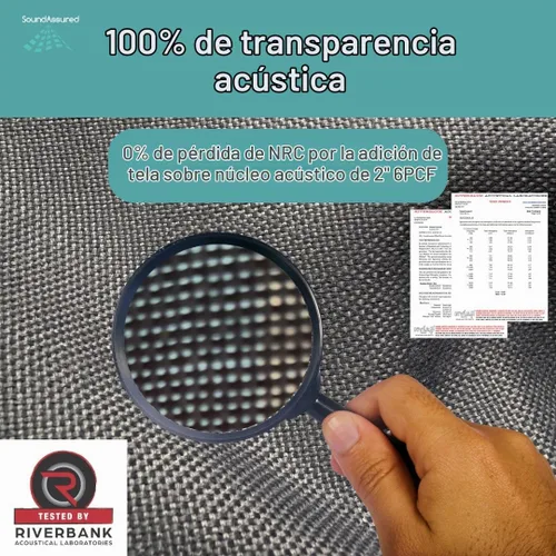 Vista 4 de TruWeave™ de SoundAssured - Tela acústica - 100% transparente acústicamente - para paneles acústicos de bricolaje, tela de parrilla de altavoces