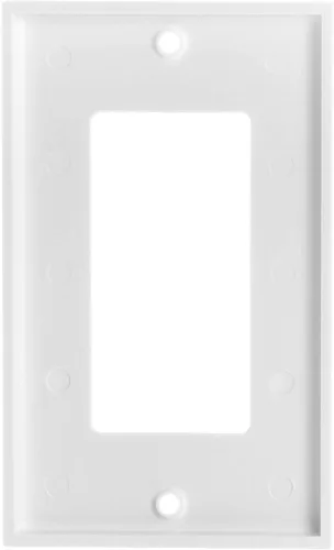 Vista 3 de Cmple Paquete de 10 placas de pared blancas estándar de 1 banda en blanco, panel termoplástico de policarbonato, cubierta GFCI de una sola banda