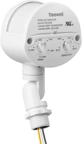 Vista 8 de Sensor de movimiento, detector de movimiento de repuesto de 180 grados, tiempo ajustable y sensibilidad de detección de hasta 60 pies, 3 modos