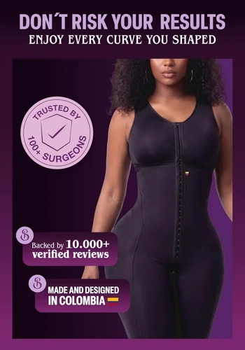 Vista 4 de Snatched Body Fajas Colombianas con Bra Etapa 1 Faja Postcirugía Negro