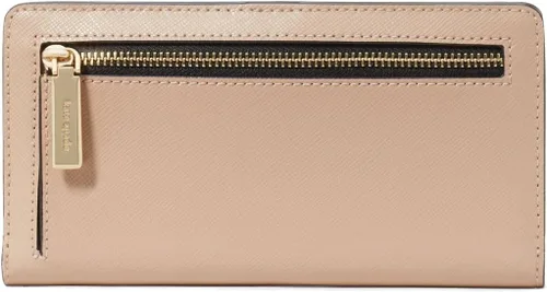 Vista 3 de Kate Spade - Cartera para mujer, diseño de Madison, grande, delgada y plegable, Toasted, Bifold delgado