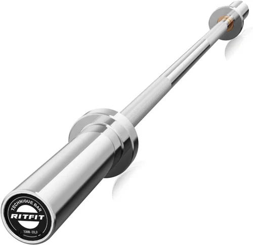 Vista 23 de RITFIT Olympic Barbell 4ft/6ft - 2 Inch Weight Bar for Strength Training, Weightlifting, Squat, Deadlift, Bench Press, Curl, Overhead Press
