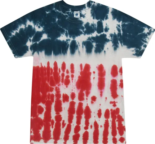 Vista 15 de Colortone Camisetas de teñido anudado de araña para hombres y mujeres, camisetas unisex de manga corta con teñido anudado para adultos Blaze