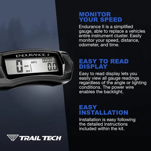 Vista 3 de Trail Tech Kit de velocímetro digital Endurance II 202-118