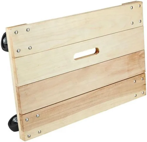 Vista 2 de Zeluga 24-372 24in. x 16in. 1000 lb. Capacidad de carga Carro de plataforma sólida de madera dura