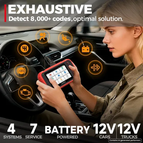 Vista 3 de LAUNCH Escáner CRP123I V3.0 OBD2 con diagnósticos de 4 sistemas y más de 7 restablecimientos Car diagnostic tool with battery testing, FCA