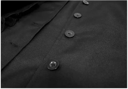 Vista 4 de VOREING Chaqueta delgada steampunk de encaje para mujer, abrigo gótico victoriano medieval