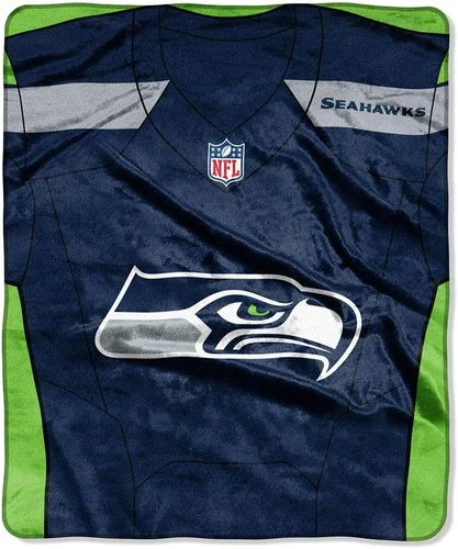 Vista 2 de Cobija de felpa Raschel con licencia oficial de la NFL "Jersey", multicolor, 50 x 60 pulgadas