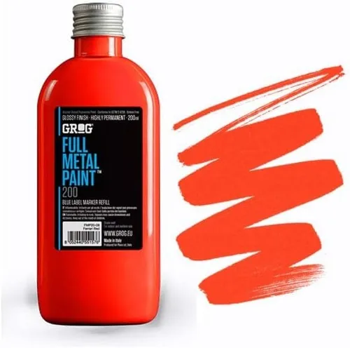 Vista 12 de Grog Ink Full Metal Paint refill 6.8 fl oz Negro