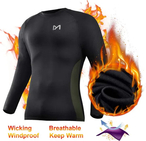Vista 2 de MEETYOO - Conjunto de ropa interior térmica para hombre, pantalones largos deportivos, capa base