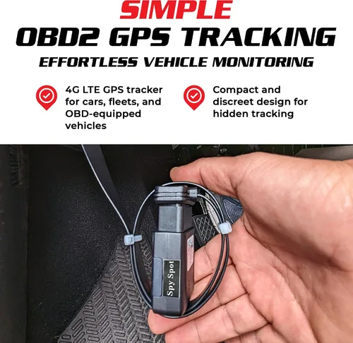 Vista 3 de Spy Spot OBD2 - Rastreador GPS para automóviles, camiones y vehículos de flota, dispositivo de seguimiento de vehículos en tiempo real con tarjeta