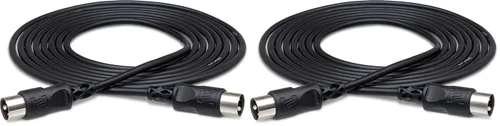 Vista 5 de Cable Hosa MID-301BK MIDI DIN de 5 pines a DIN de 5 pines, 1 pie, Negro