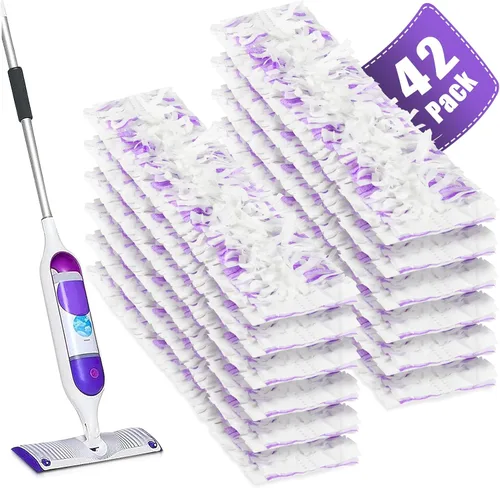 Vista 8 de Paquete de 42 almohadillas desechables para Swiffer Wet Jet para Purple 40 Pack