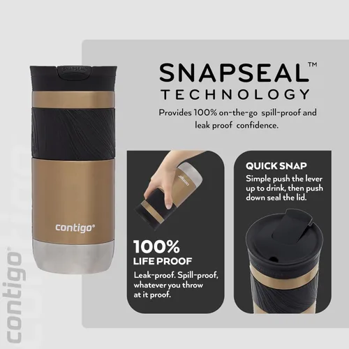 Vista 9 de Contigo Byron 2.0 SNAPSEAL™ - Taza de viaje, 15.9 fl oz, Chardonnay