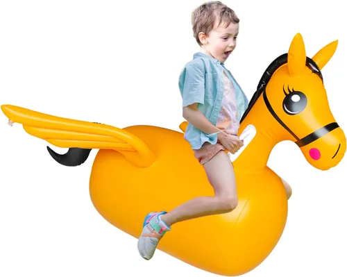 Vista 2 de Juguete de caballo inflable para niños, juguete de animales de salto para niños, juguete de salto de caballo favorito de los niños. Perfecto