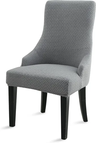 Vista 27 de Liykimt Juego de 1 funda elástica para silla lateral con respaldo de ala, funda decorativa para silla de comedor con brazo, lavable tapizada
