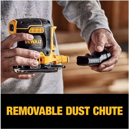 Vista 13 de DEWALT Lijadora inalámbrica de velocidad variable de 1/4 hoja sin escobillas MAX XR de 20 V (solo herramienta) (DCW200B)
