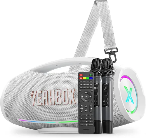 Vista 10 de YEAHBOX P120K - Altavoz Bluetooth pico de 200 W con micrófonos inalámbricos Negro