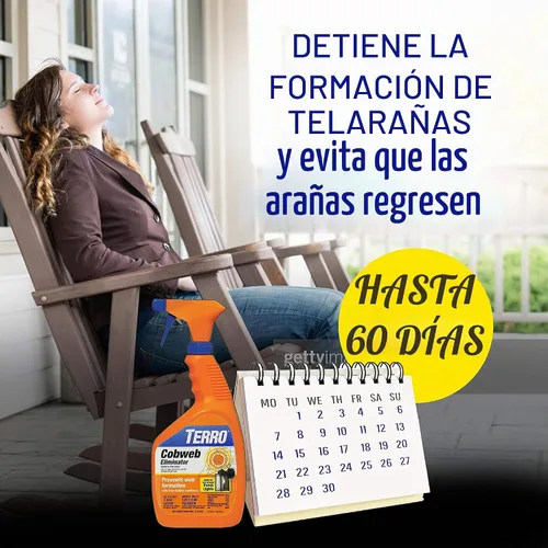 Vista 2 de TERRO Eliminador de telarañas, aerosol repelente de telaraña
