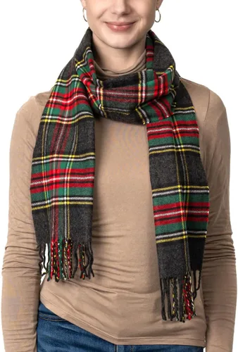 Vista 123 de Bufanda de invierno Achillea suave y cálida, de tartán, a cuadros, de cachemira, unisex