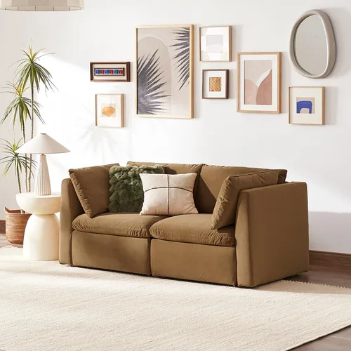 Vista 18 de mopio Sofá Seccional Modular de Gran Tamaño con Fundas Completamente Extraíbles y Almacenamiento, Convertible en Forma de U, en Forma de L