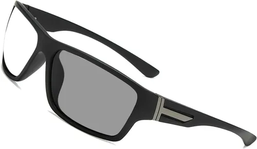 Vista 4 de Gafas de lectura bifocales fotocrómicas de transición al aire libre para hombres y mujeres, lentes de sol deportivos para presbicia (negro, 200)