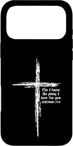 Vista 22 de Cross I Know The Plans Verse Bible Jesus God - Funda de regalo cristiana para iPhone 17