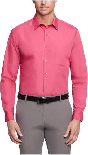 Vista 12 de Van Heusen Mens Dress Shirt Regular Fit Poplin Solid Negro