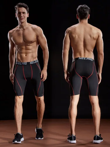 Vista 2 de NELEUS Paquete de 3 pantalones cortos de compresión para hombre